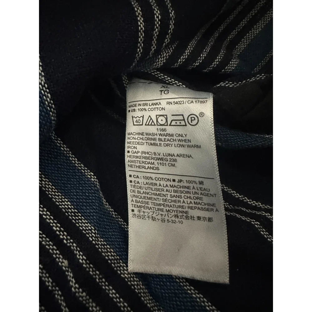 Banana Republic Standard Fit Men's XL Striped Short Sleeve‎ Shirt